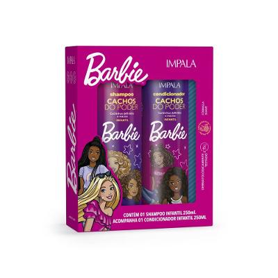 Kit Shampoo Infantil 250ml + Condicionador 250ml Barbie Impala Cabelos Cacheados