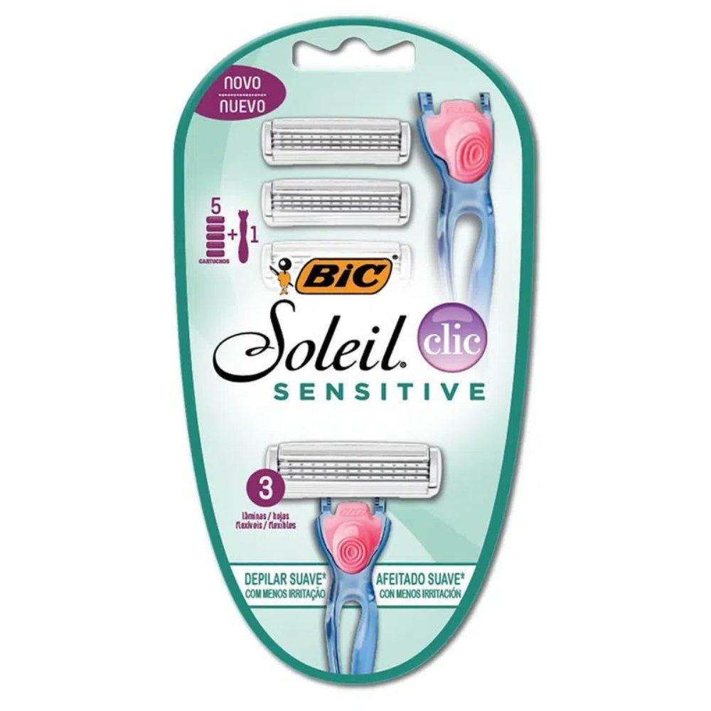 Aparelho De Depilar Bic Soleil Clic Sensitive 1un+5cargas - 1