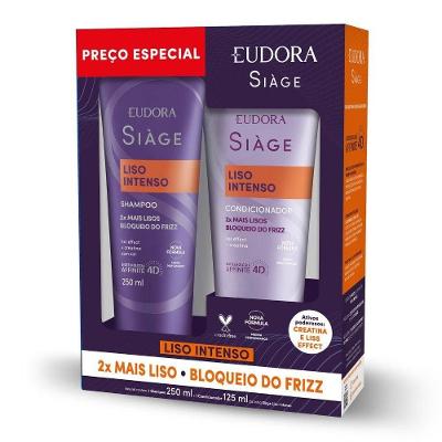 Kit Eudora Siàge Liso Intenso Shampoo 250ml + Condicionador 125ml