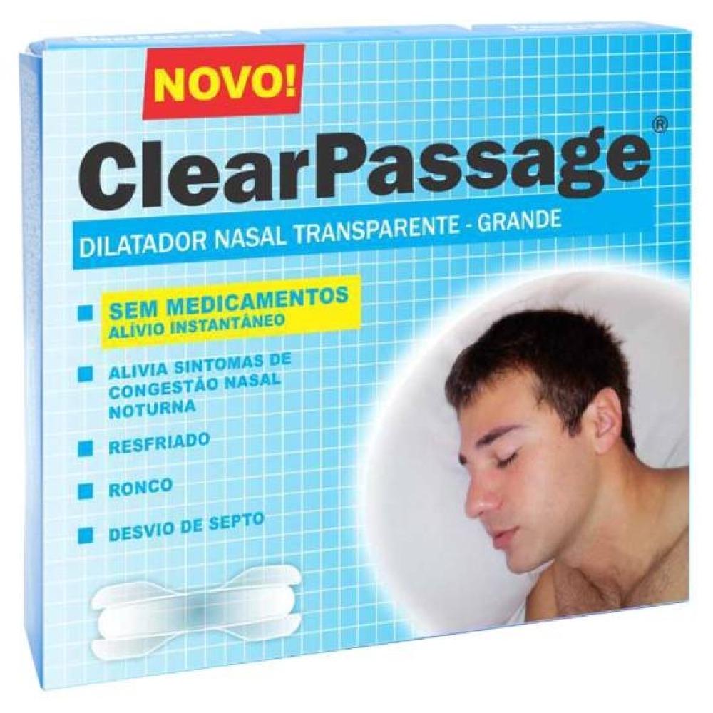 Dilatador Nasal Clearpassage Transparente Grande Com 9 Unidades - 1