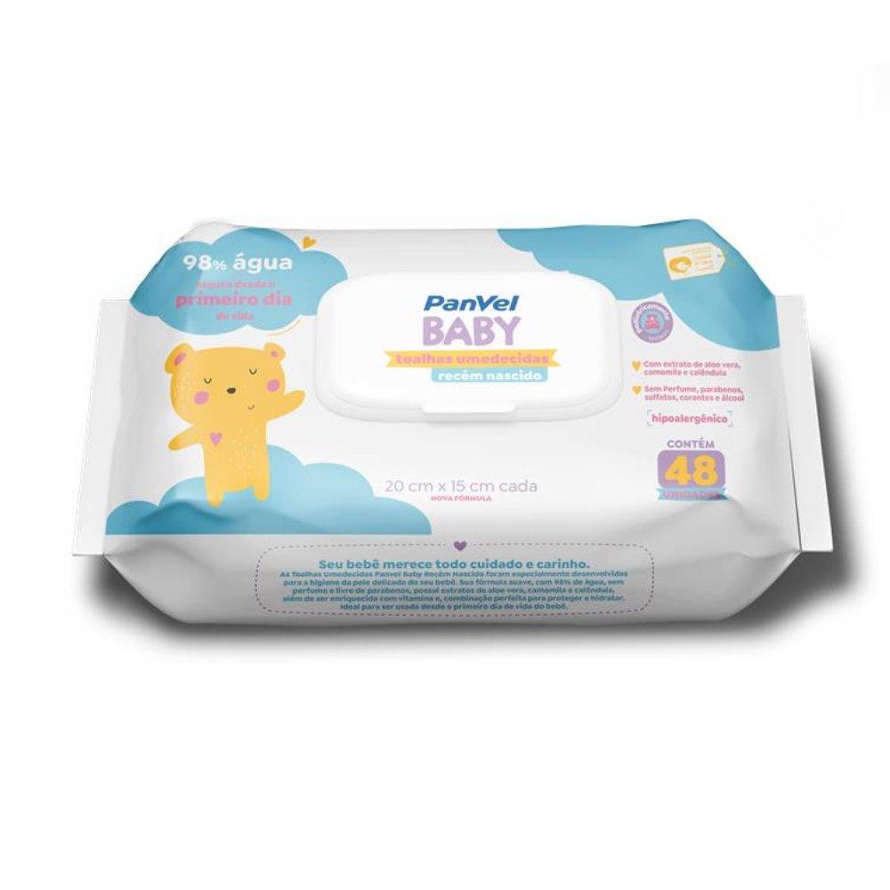 Lenços Umedecidos Para Recém Nascido Panvel Baby 48 Unidades - 1