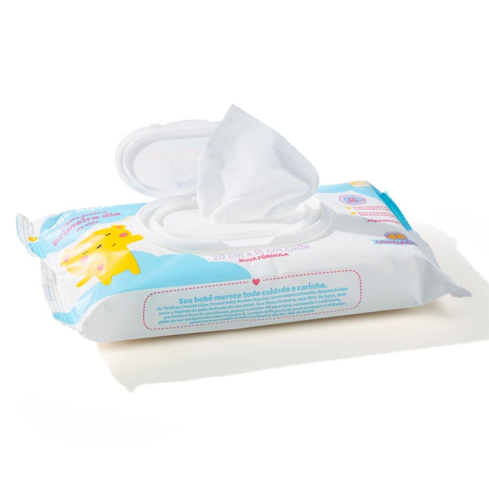 Lenços Umedecidos Para Recém Nascido Panvel Baby 48 Unidades - 3
