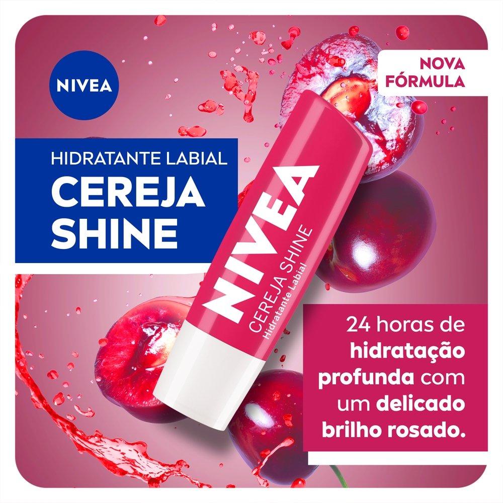Hidratante Labial Nivea Cereja Shine 4,8g - 3