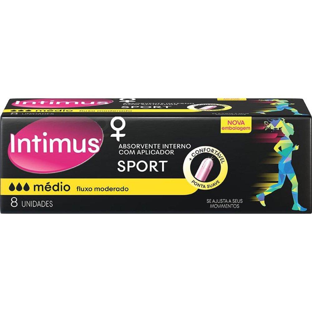 Absorvente Interno Intimus Sport Médio Com Aplicador 8 Unidades - 1
