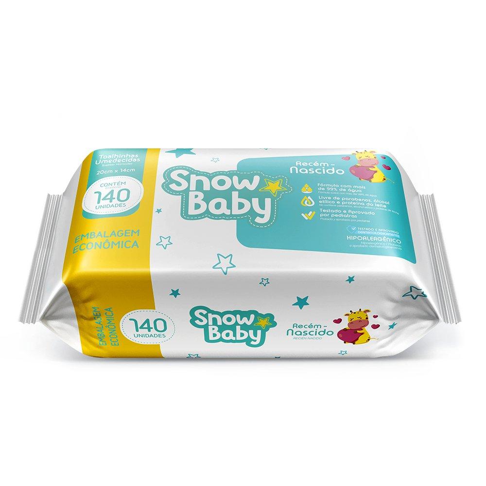 Toalhas Umedecidas Snow Baby Recém Nascido 140 Unidades - 2