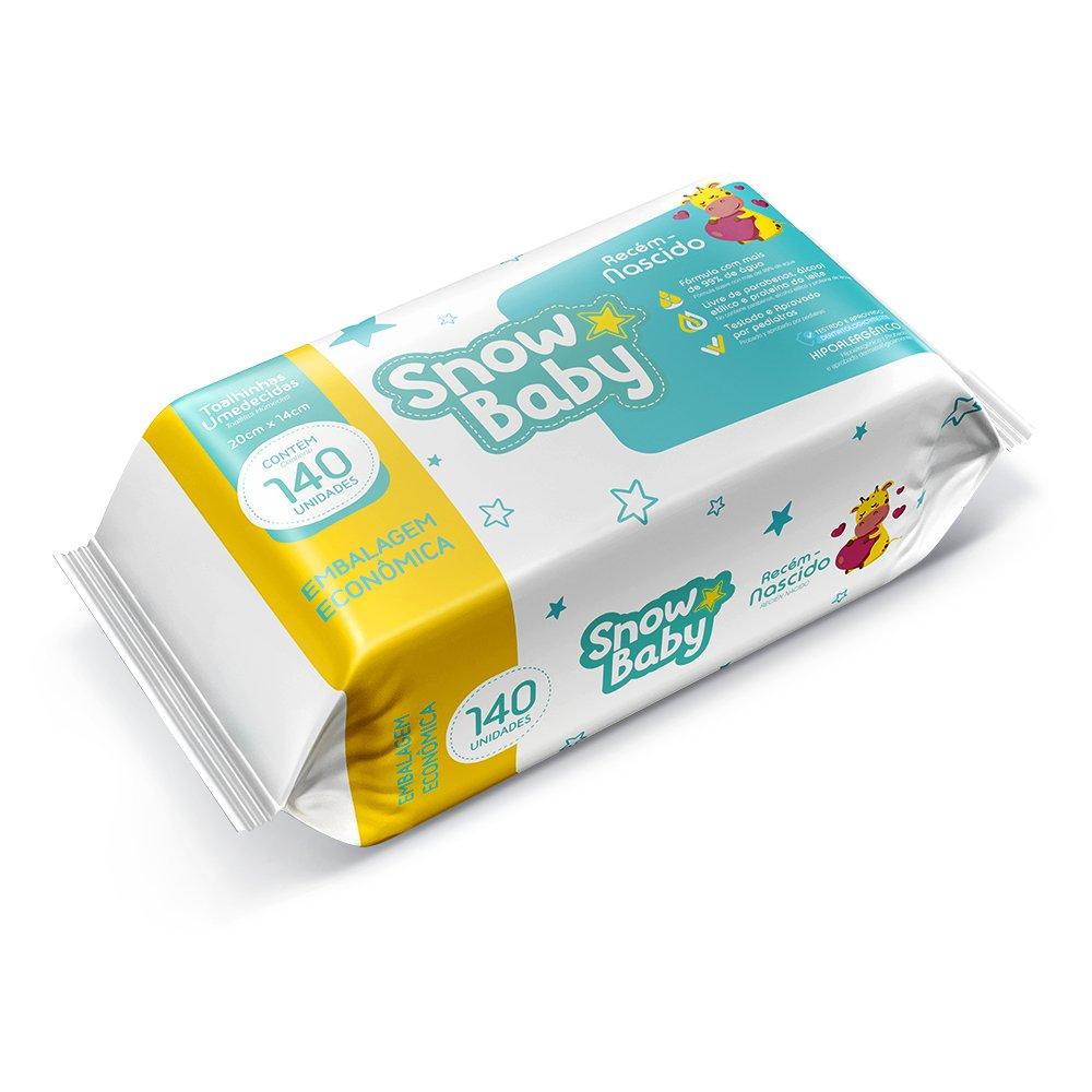 Toalhas Umedecidas Snow Baby Recém Nascido 140 Unidades - 3