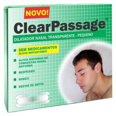 Dilatador Nasal Clearpassage Transparente Pequeno Com 9 Unidades