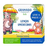 Lenços Umedecidos Granado Bebê Tradicional Leve 4 Pague 3 Com 50 Unidades Cada - 1