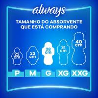 Absorvente Always Not Tamanho G Suave Com Abas Pacote 32 Unidades Grátis 4 Absorventes - 3