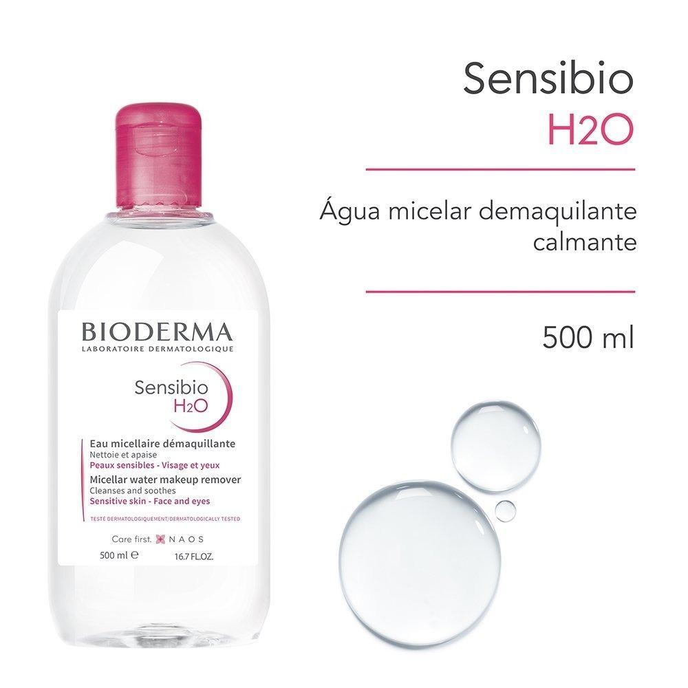 Água Micelar Bioderma Sensibio H2o Dermatológica Calmante Para Peles Normais A Sensíveis 500ml - 1