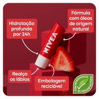 Hidratante Labial Nivea Morango Shine 4,8 G - 4