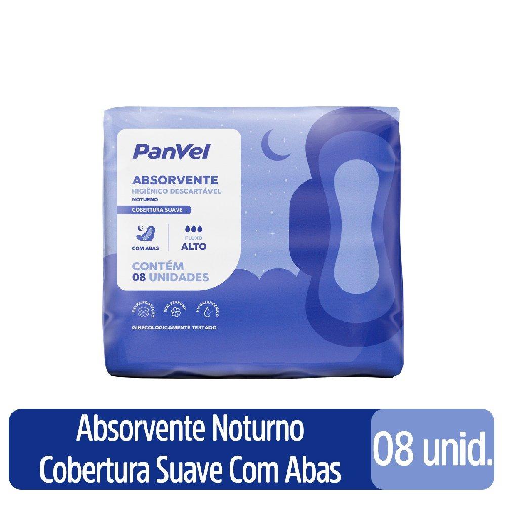 Absorvente Panvel Essencial Noturno Cobertura Suave Com Abas 8 Unidades - 1