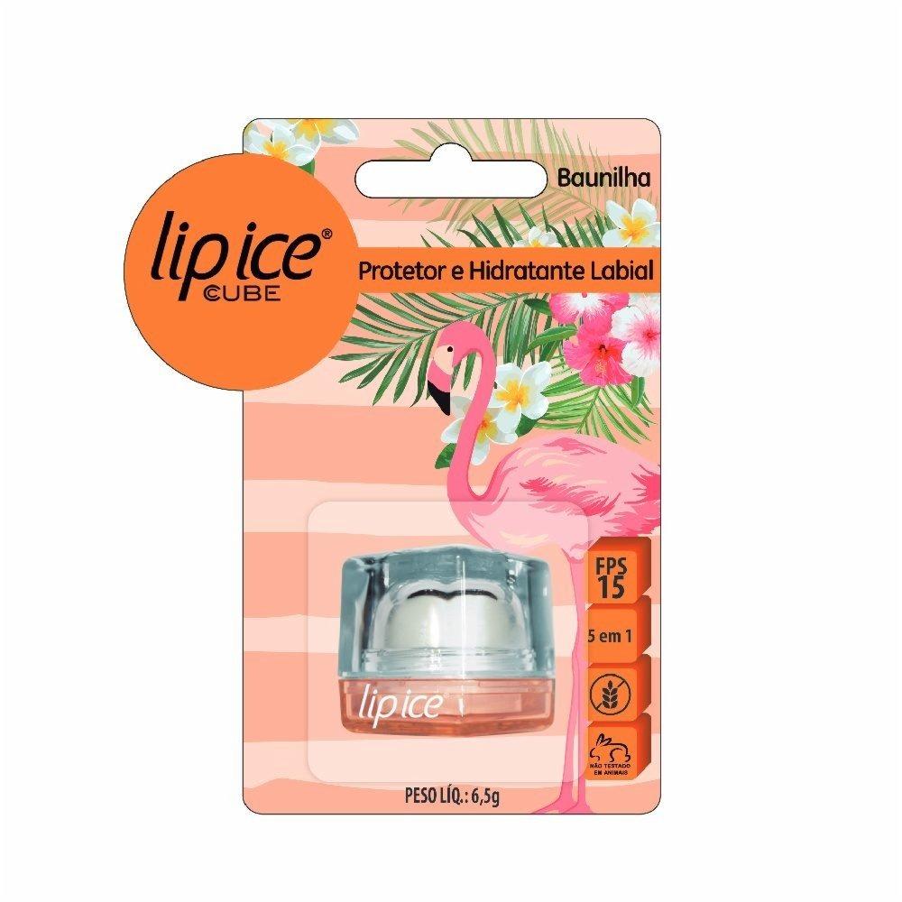 Protetor Labial Lip Ice Cube Baunilha Flamingo Fps15 6,5g - 1