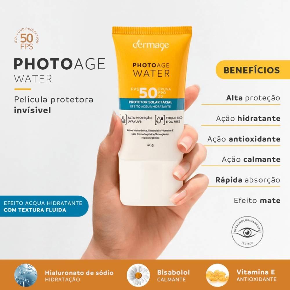 Protetor Solar Facial Dermage Photoage Water Fps50 40g - 3