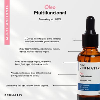 Óleo Facial Rosa Mosqueta 100% Panvel Dermativ 30ml