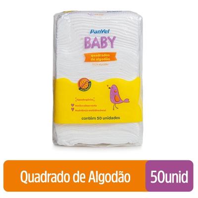 Quadrado De Algodão Panvel Baby 50 Unidades