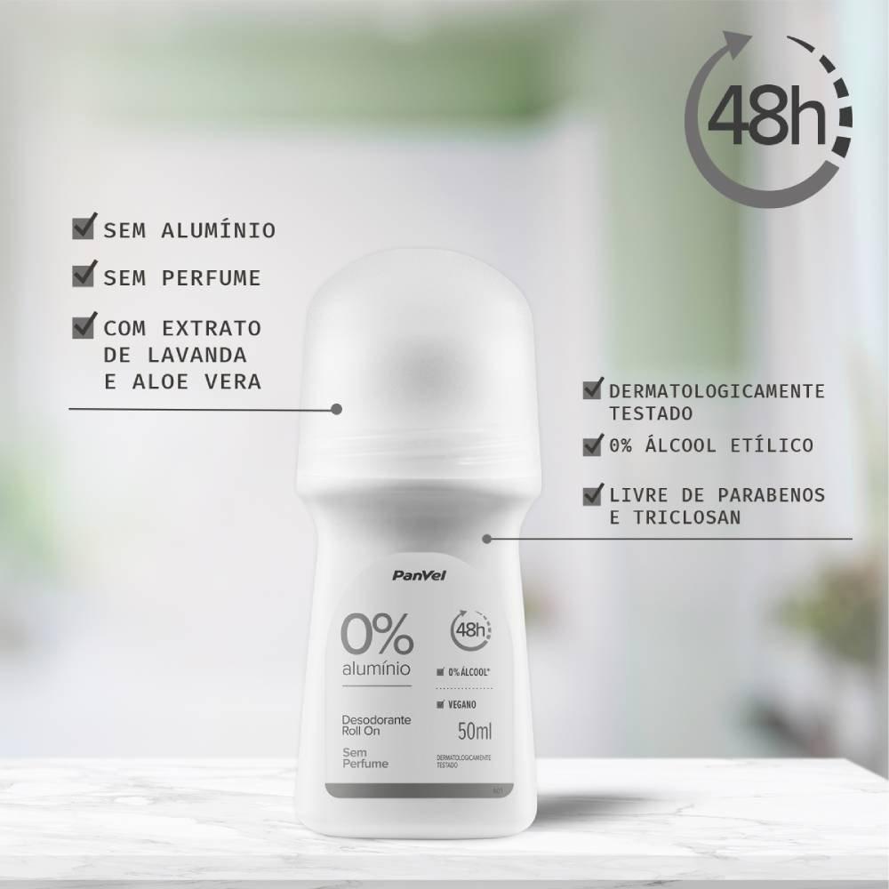 Desodorante Roll-on Sem Alumínio Panvel Sem Perfume 50ml - 3