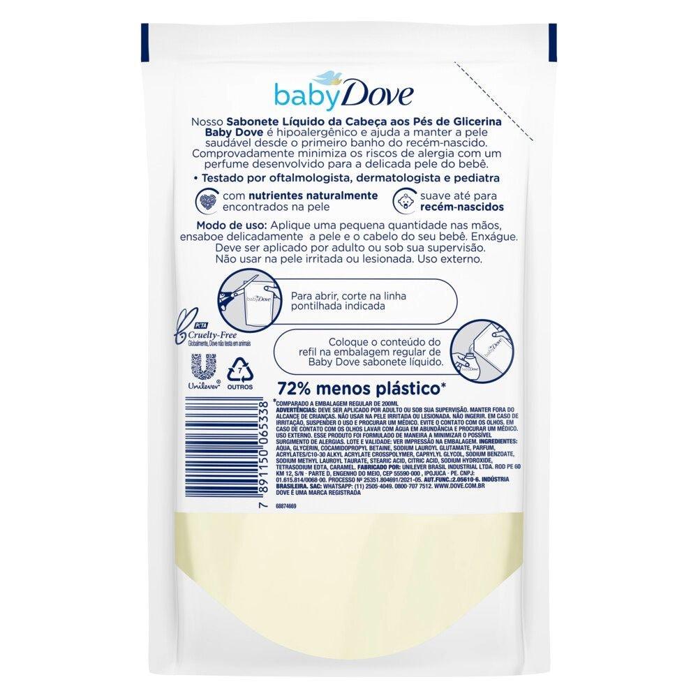 Sabonete Líquido Baby Dove Hidratação Glicerinada 180 Ml Refil - 3