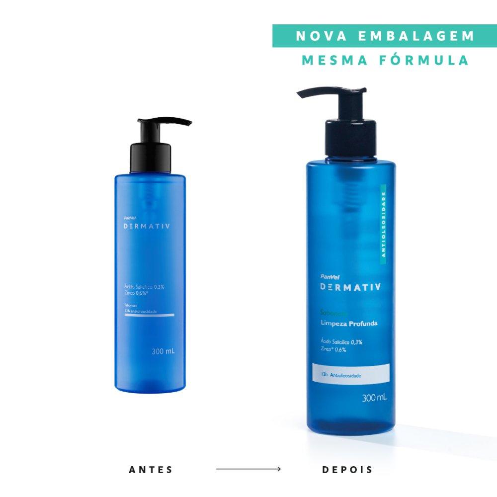 Gel De Limpeza Facial Panvel Dermativ Ácido Salicílico 0,3% + Zinco 0,6% 300ml - 2