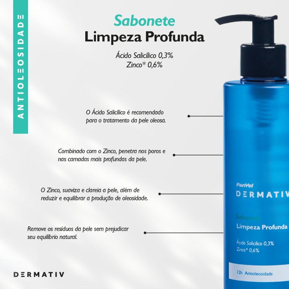 Gel De Limpeza Facial Panvel Dermativ Ácido Salicílico 0,3% + Zinco 0,6% 300ml - 4