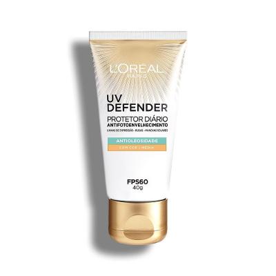 Protetor Solar Facial L’oréal Uv Defender Antioleosidade Cor Média Fps 60 40g