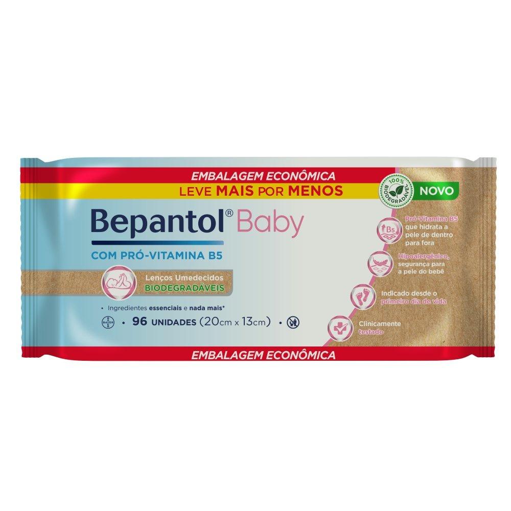 Lenços Umedecidos Bepantol Baby Biodegradável Com Pró-vitamina B5 Hipoalergênico 96 Unidades - 1