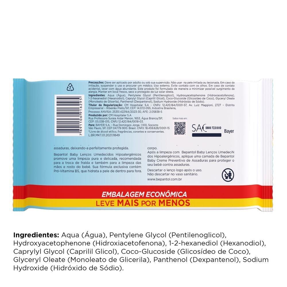 Lenços Umedecidos Bepantol Baby Biodegradável Com Pró-vitamina B5 Hipoalergênico 96 Unidades - 4