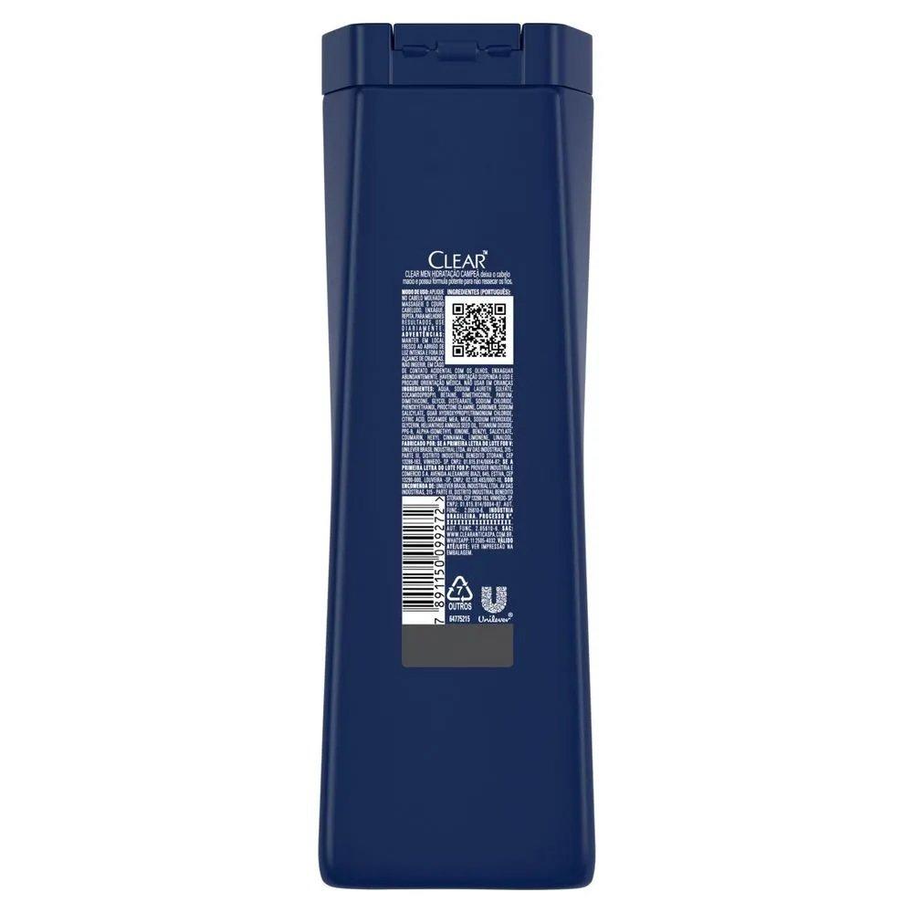 Shampoo Anticaspa Clear Hidratação Campeã By Vini Jr 400ml - 3