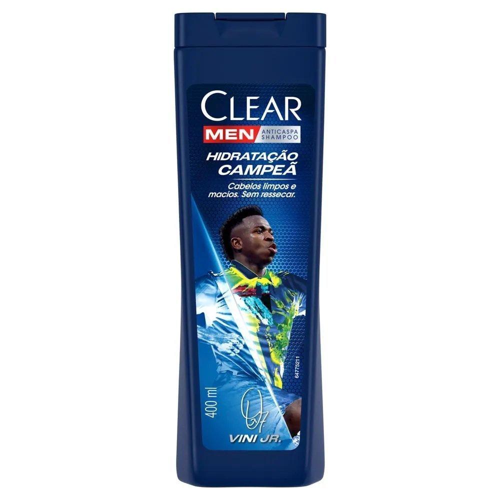 Shampoo Anticaspa Clear Hidratação Campeã By Vini Jr 400ml - 6