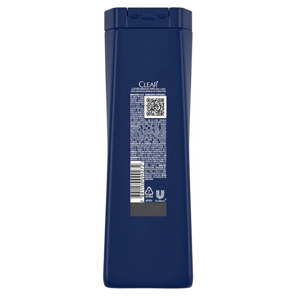 Shampoo Anticaspa Clear Hidratação Campeã By Vini Jr 400ml - 7
