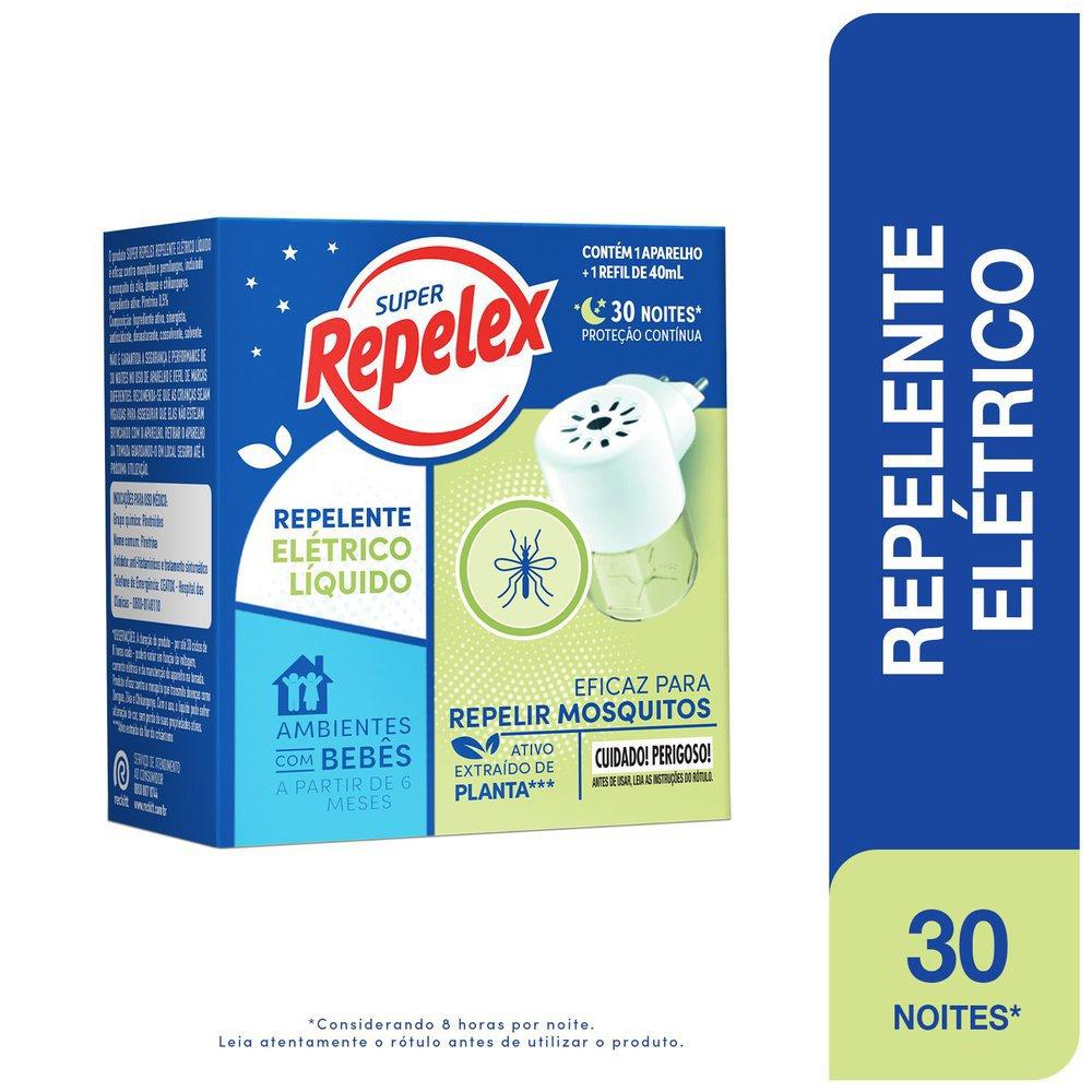 Kit Repelex Repelente Elétrico 30 Noites + Refil 40ml - 2