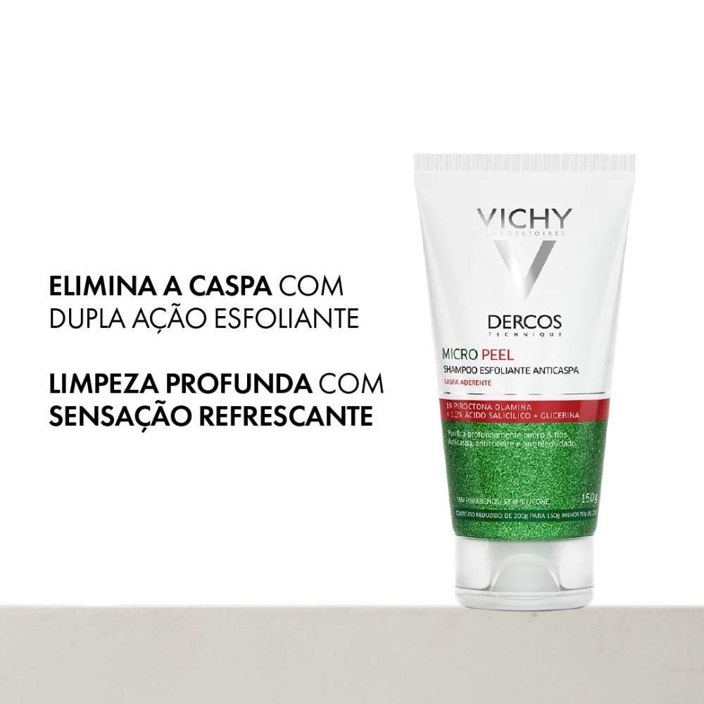 Shampoo Anticaspa Vichy Dercos Micro Peel Esfoliante Oleosidade 150ml - 8