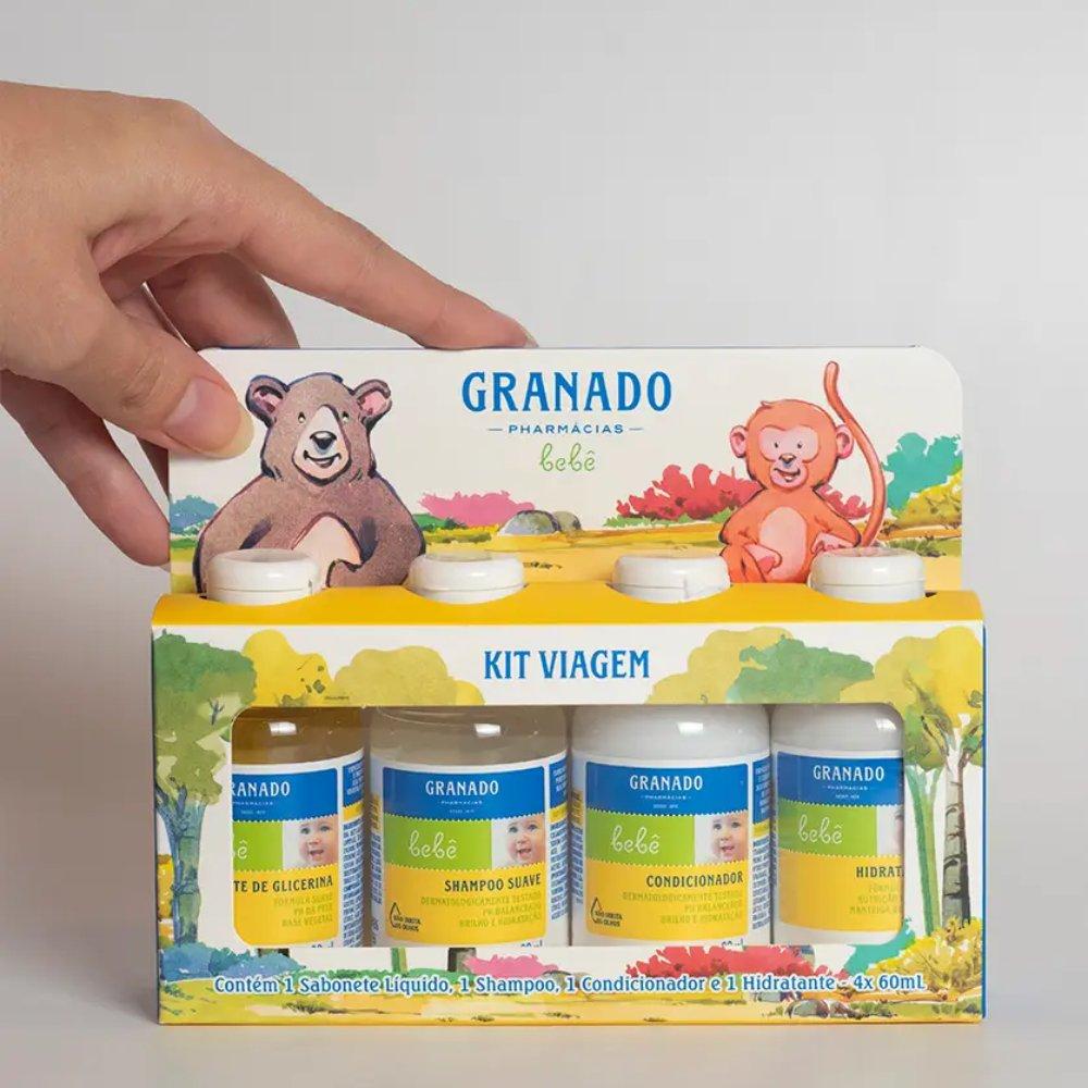 Kit Viagem Granado Bebê Shampoo+ Condicionador+ Sabonete+ Hidratante 60ml Cada - 3