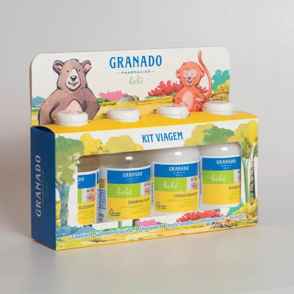 Kit Viagem Granado Bebê Shampoo+ Condicionador+ Sabonete+ Hidratante 60ml Cada - 4