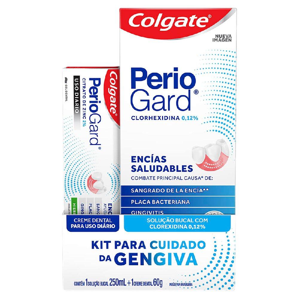 Kit Enxaguatório Bucal Colgate Periogard 250ml + Creme Dental 60g - 1