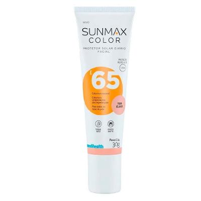 Protetor Solar Facial Sunmax Color Tom Claro Fps65 30g