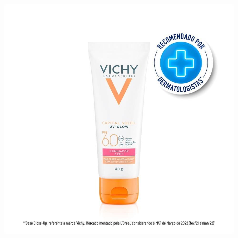 Protetor Solar Facial Vichy Capital Soleil Uv-glow Clara A Media Fps 60 40g - 1