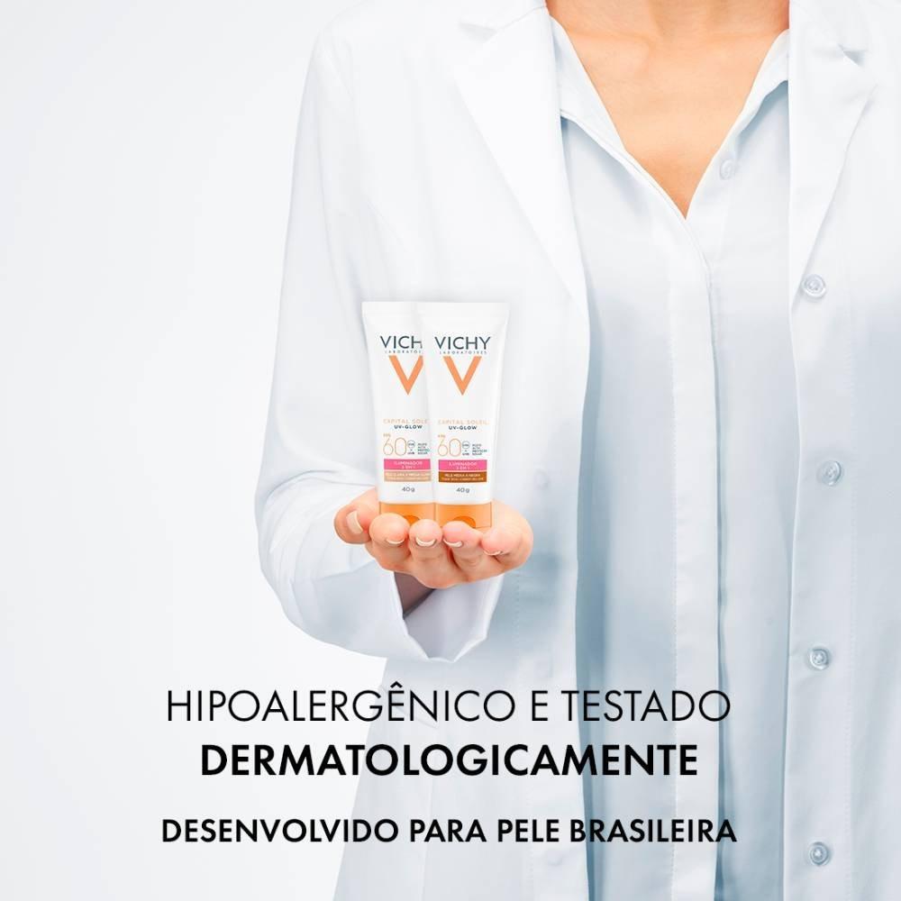 Protetor Solar Facial Vichy Capital Soleil Uv-glow Clara A Media Fps 60 40g - 4