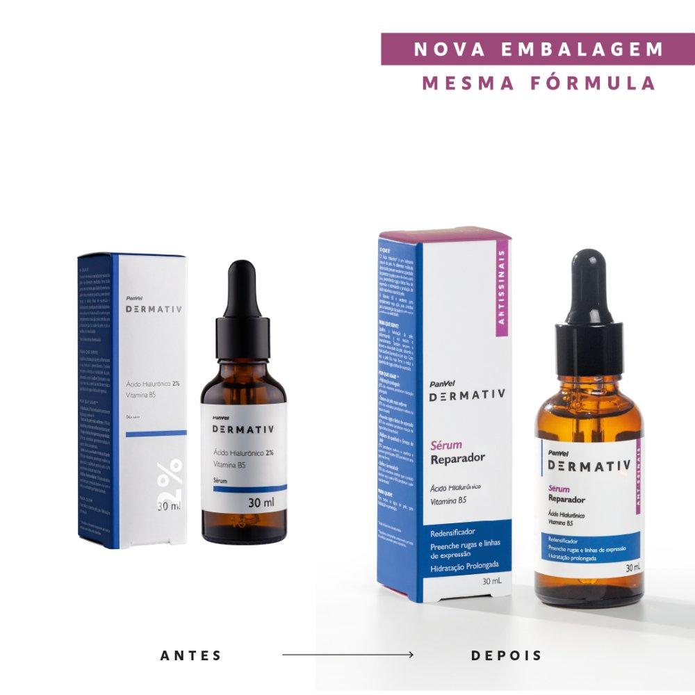 Sérum Hidratante Facial Ácido Hialurônico 2% + Vitamina B5 Panvel Dermativ 30ml - 3