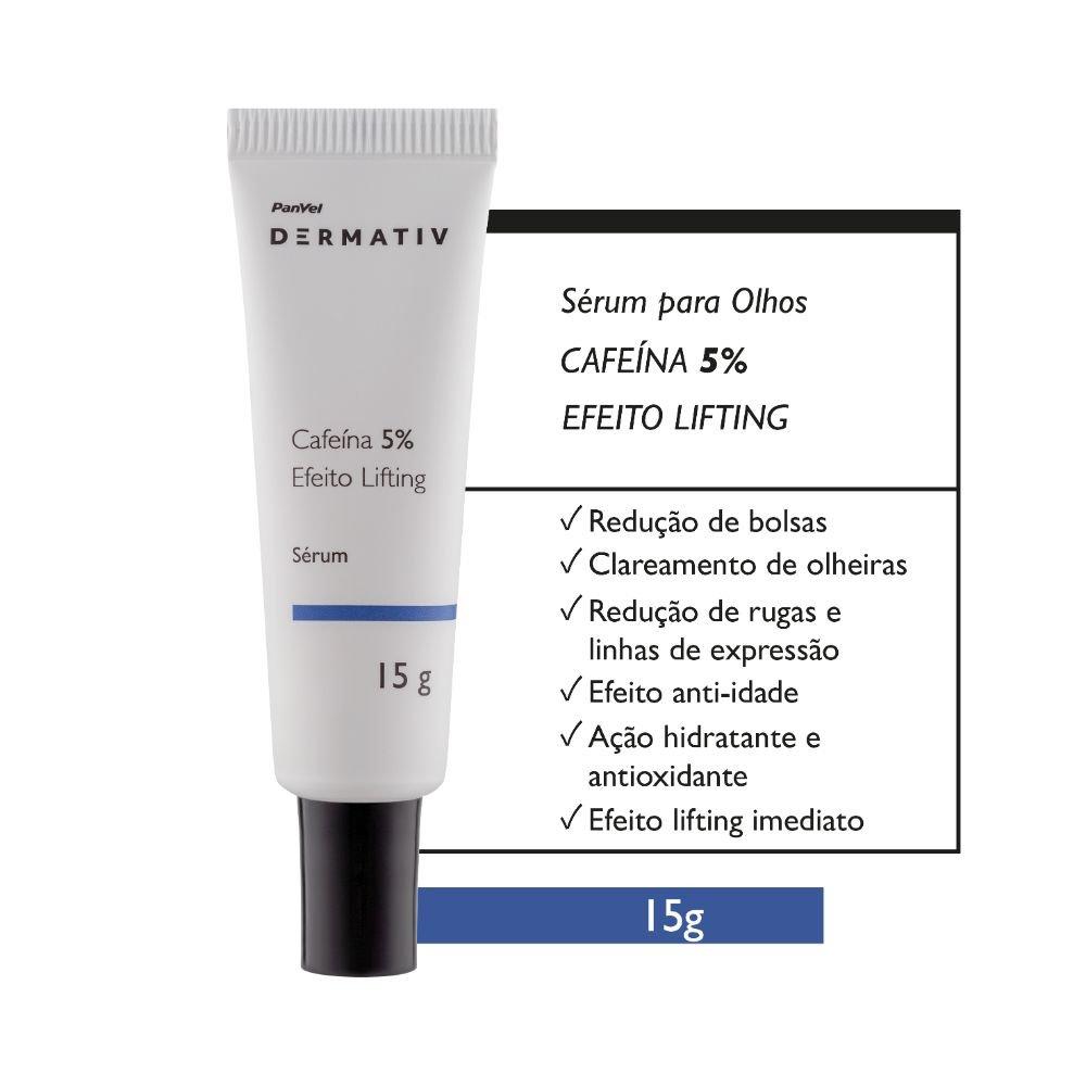 Sérum Anti-idade Para Área Dos Olhos Com Efeito Lifting Cafeína 5% Panvel Dermativ 15ml - 1