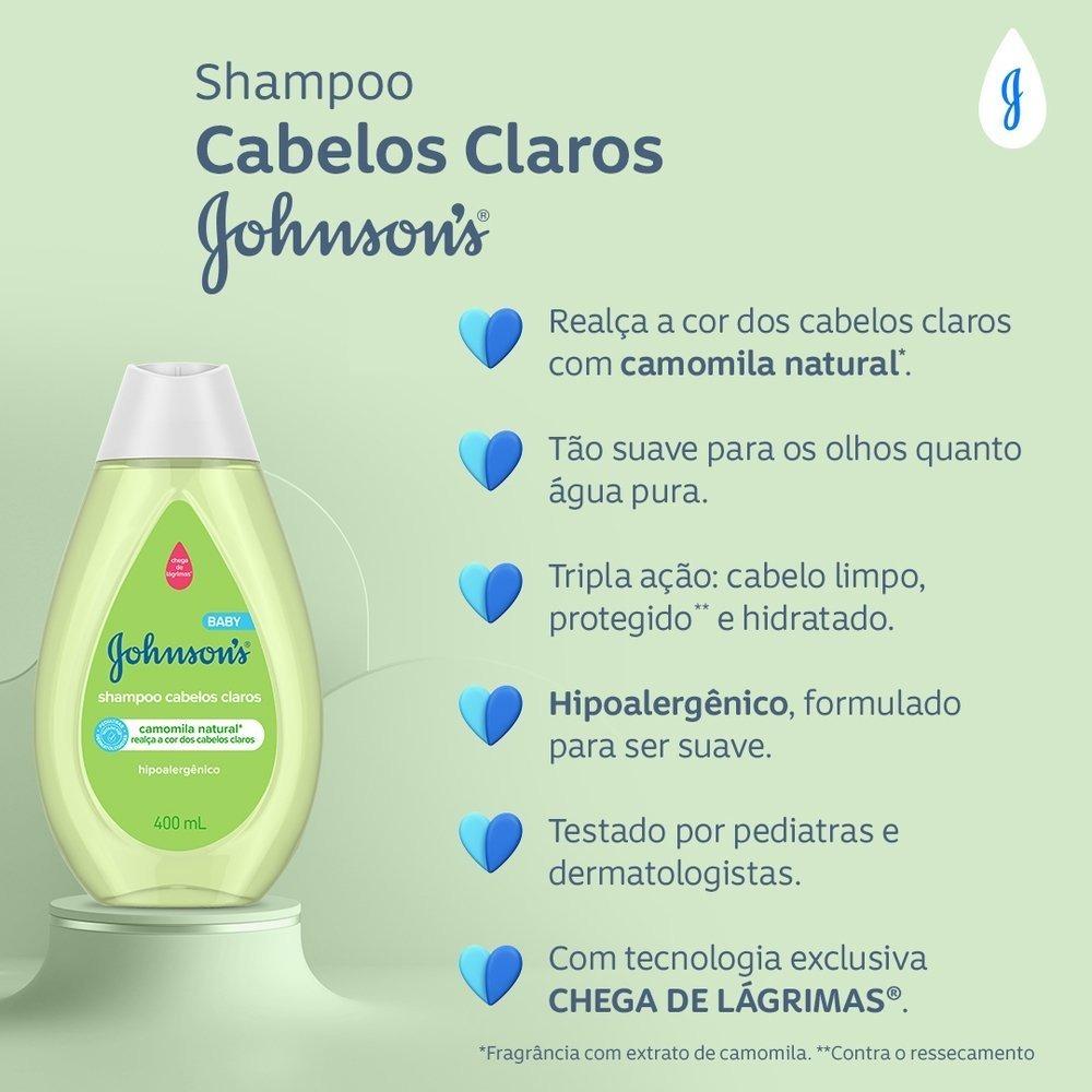 Shampoo Para Bebê Johnson’s Baby Para Cabelos Claros 400ml - 3