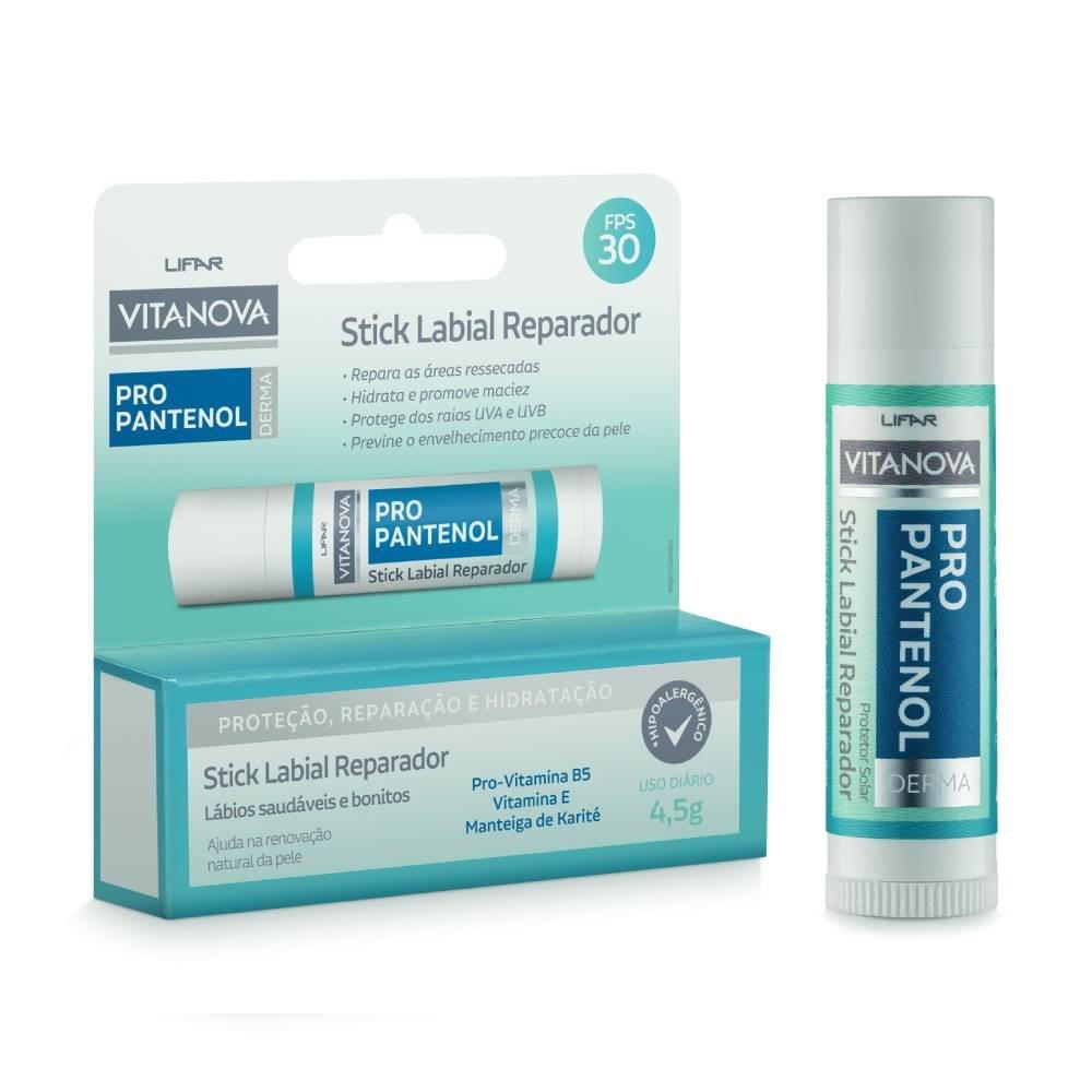Stick Labial Reparador Vita Nova Pro Pantenol Fps30 4,5g - 3