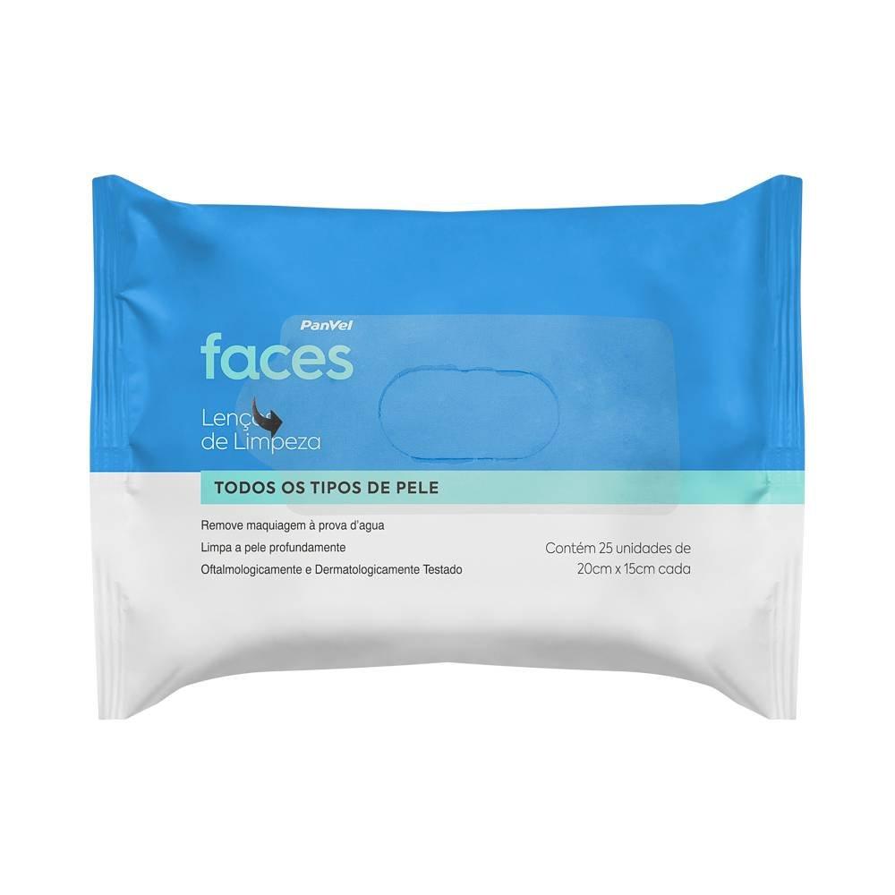 Lenço Demaquilante Panvel Faces Todos Os Tipos De Pele 25 Unidades - 1