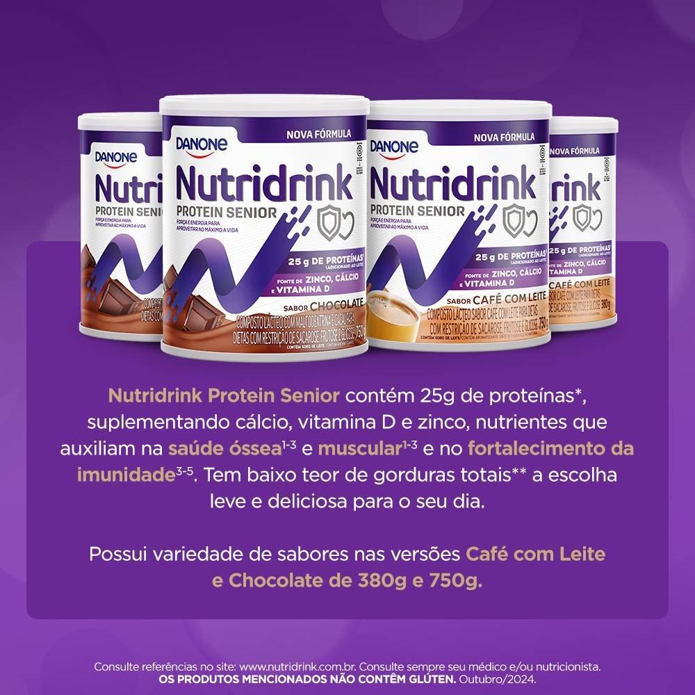 Suplemento Alimentar Nutridrink Protein Senior Chocolate 380g - 4