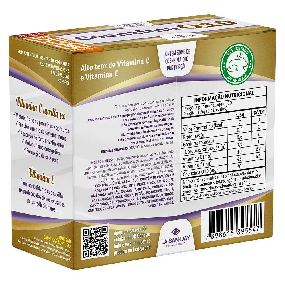 Coenzima Q10 + Colageno La San-day Leve 120 Pague 90 Capsulas Softgel - 2