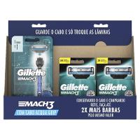 Kit Aparelho De Barbear Gillette Mach3 Aqua Grip Com 2 Unidades + 4 Cargas - 1
