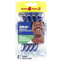Aparelho Barbear Descartável Gillette Prestobarba 3 Derma Protecão Leve 4 Pague 3 Unidades - 1