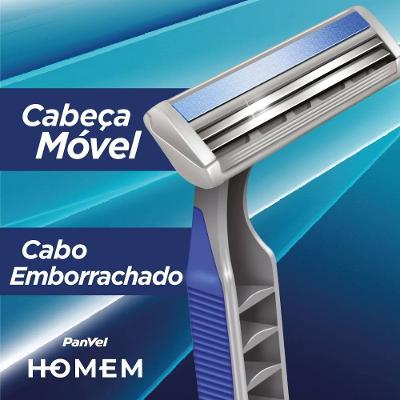 Aparelho De Barbear Descartável 2 Lâminas Panvel Homem Pack Leve 4 Pague 3