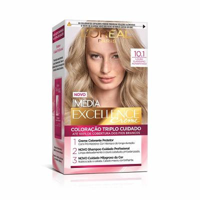 Tintura Permanente Imédia Excellence De L’oréal Paris 10.1 Louro Clarissimo Acinzentado