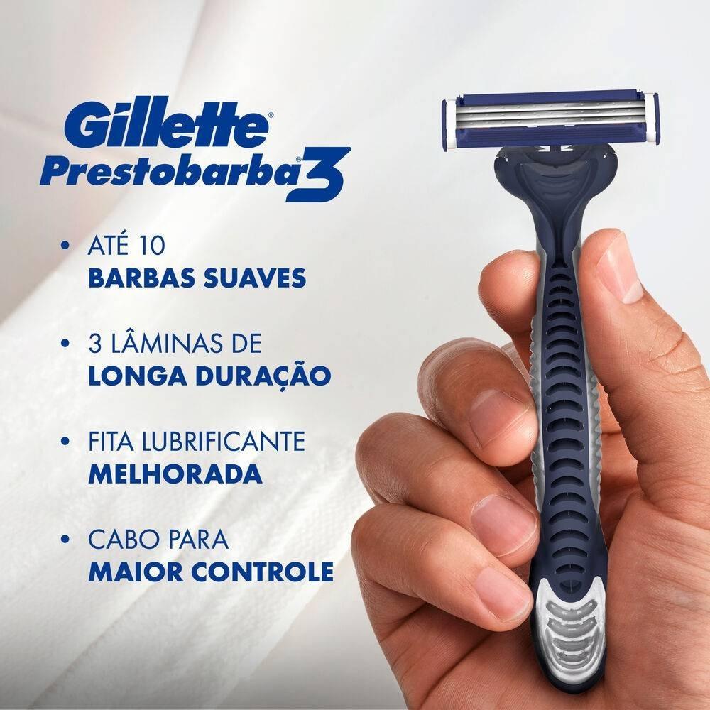 Aparelho De Barbear Descartável Gillette Prestobarba 3 Leve 4 Pague 3 - 4